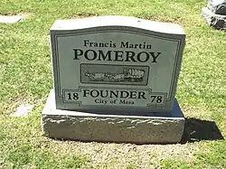 Grave of Francis Martin Pomeroy, Block #72.