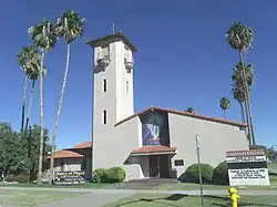 The historic Queen of Peace Church.