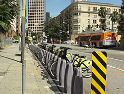 Bike share station in Downtown LA