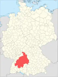 Location of the Stuttgart Metropolitan Region in Germany