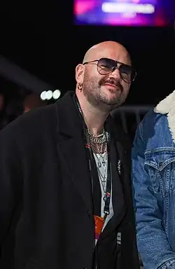 Michel Zitron during Melodifestivalen 2024.