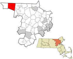 Location in Middlesex County in Massachusetts