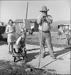 Migrant farmworker family near Salinas