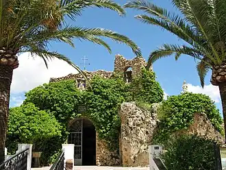View of the entrance to a hermitage in Mijas