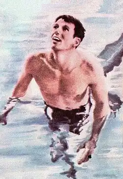 Mike Burton, winner of the 400-metre freestyle and 1500-metre freestyle.