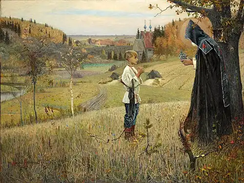 Mikhail Nesterov, The Vision of the Youth Bartholomew, 1890