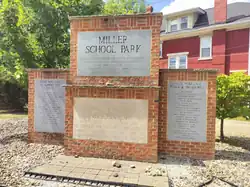 Miller School Park sign.