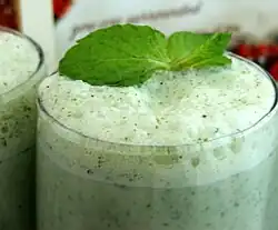 Mint salted lassi.
