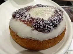 Red bean mochi-flavored donut