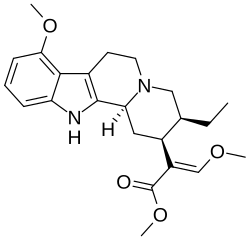 Chemical structure of Mitragynine.