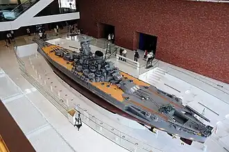 Back view of the 1:10 scale model of the Yamato