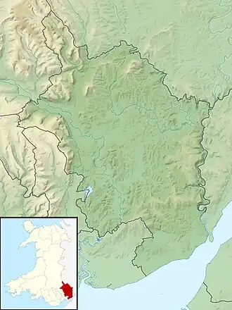Chwarel y Fan is located in Monmouthshire