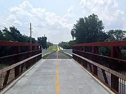 View of the Monon Trail looking south from the bridge over 165th St. in Hammond