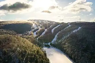 Aerial View of Montage Mountain in Scranton, Pennsylvania