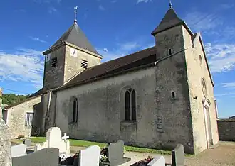The church in Montot-sur-Rognon