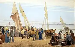 P.S. Krøyer: Morning at Hornbæk. The fishermen returning (1875)