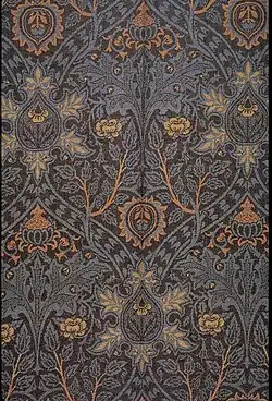 Ispahan woven woollen fabric, Morris, 1888
