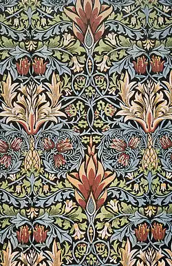 Snakeshead printed textile, 1876