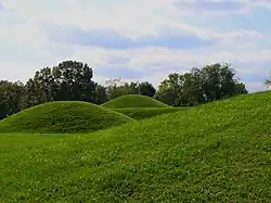 Hopewell mounds from the Mound City Group in Ohio