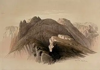 99. Mount Hor, from the cliffs encircling Petra.