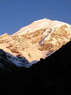 Mt. Jomolhari at dawn from Jangothang