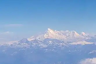 Mt Jomolhari viewed from flight Kathmandu - Paro