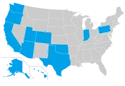 Location of teams in
