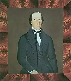 Mr. S. Vaughn. Note the trompe-l'œil painted frame.