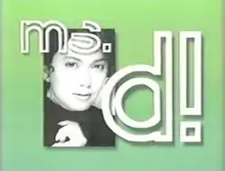 A monochrome image of Dina Bonnevie, over a lime green background. The show title is displayed all over the image.