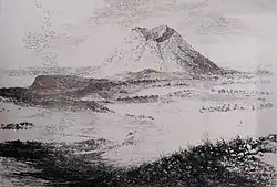 Mt. Elephant, Baucer, 1868, engraving of Mount Elephant