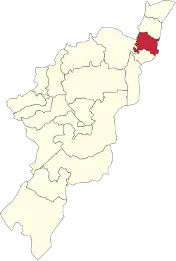 Map of Adamawa State highlighting Mubi North