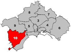 Location within Naples