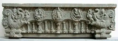 Lintel from Sambo Prei Kuk at Guimet Museum, Paris.