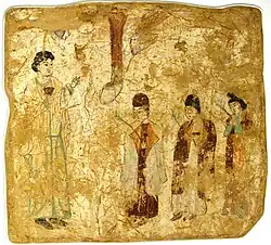 Palm Sunday procession of Nestorian clergy in a 7th- or 8th-century wall painting from the Nestorian church at Karakhoja, Chinese Turkestan.