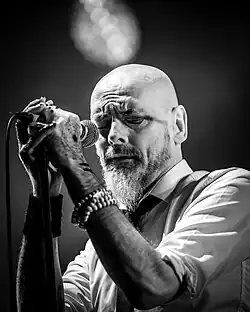 Stainthorpe during a My Dying Bride performance in 2023