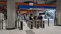 Main ticket barriers in the concourse in October 2024