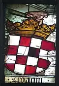 Coat of arms of Croatia as depicted in St. Sebaldus Church, Nuremberg (1514)