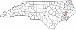 Location of Bayboro, North Carolina
