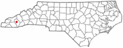 Location of Webster, North Carolina