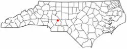 Location of Richfield, North Carolina