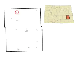 Location of Dazey, North Dakota