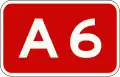 A6 motorway shield}}
