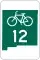 New Mexico State Bike Route 12 marker