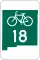 New Mexico State Bike Route 18 marker