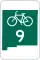 New Mexico State Bike Route 9 marker
