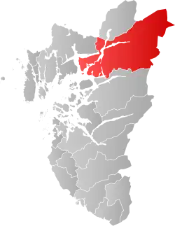 Suldal within Rogaland
