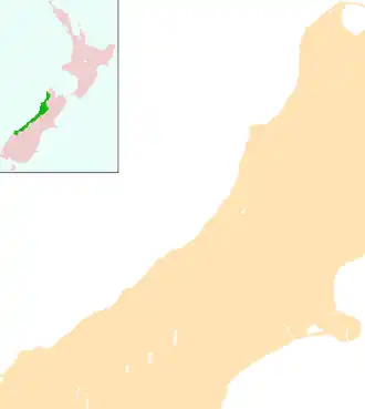 Map showing the location of Franz Josef Glacier / Kā Roimata o Hine Hukatere