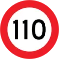 (R1-1.2) 110 km/h speed limit