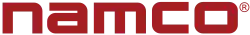 The word "namco" in red letters