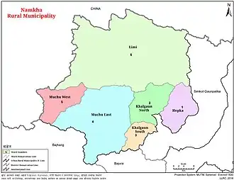 Divisional map of Namkha RM